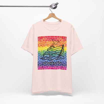 Noah's Ark Stained Glass Unisex Jersey Short Sleeve Tee