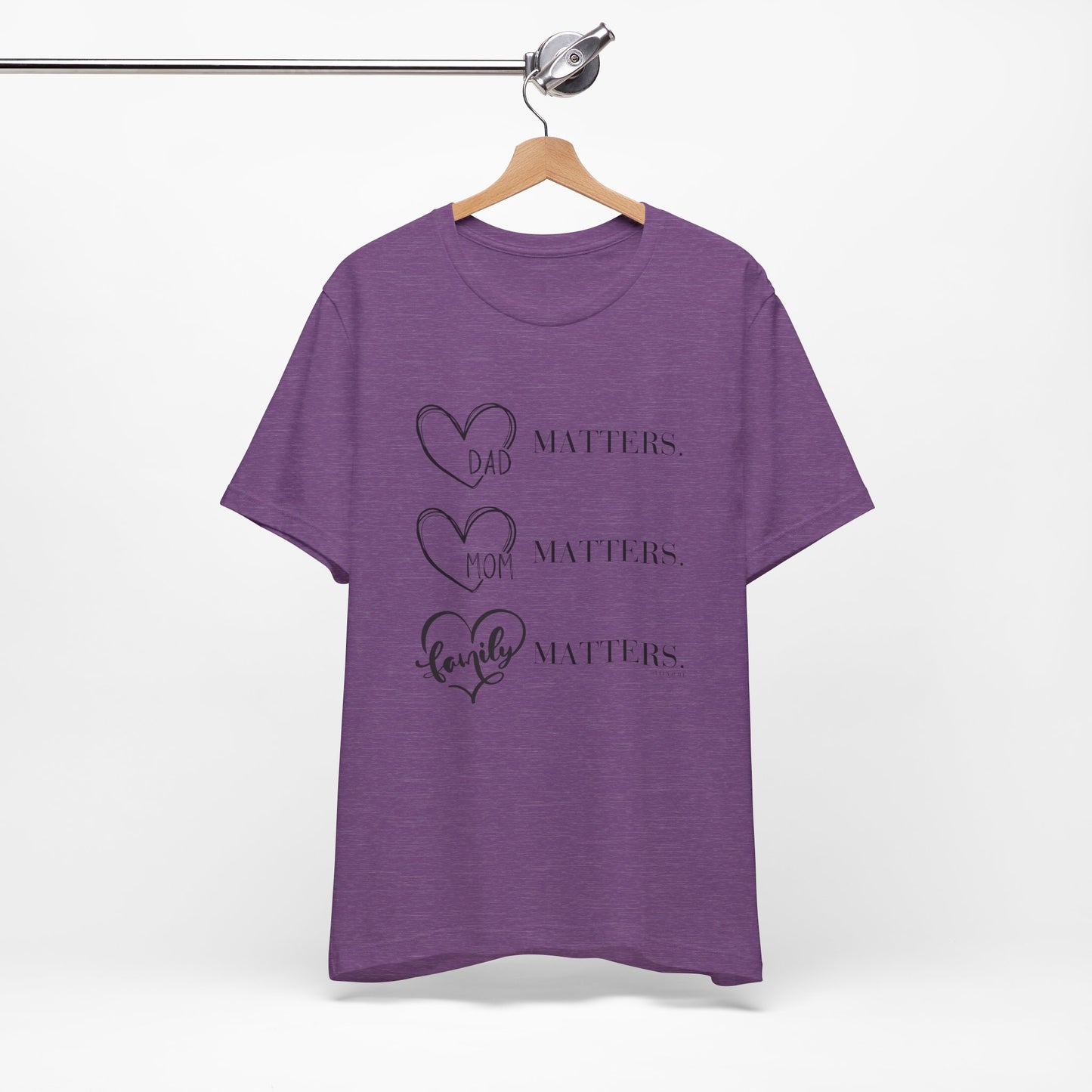 "Family Matters" (black print) Unisex Jersey Short Sleeve Tee