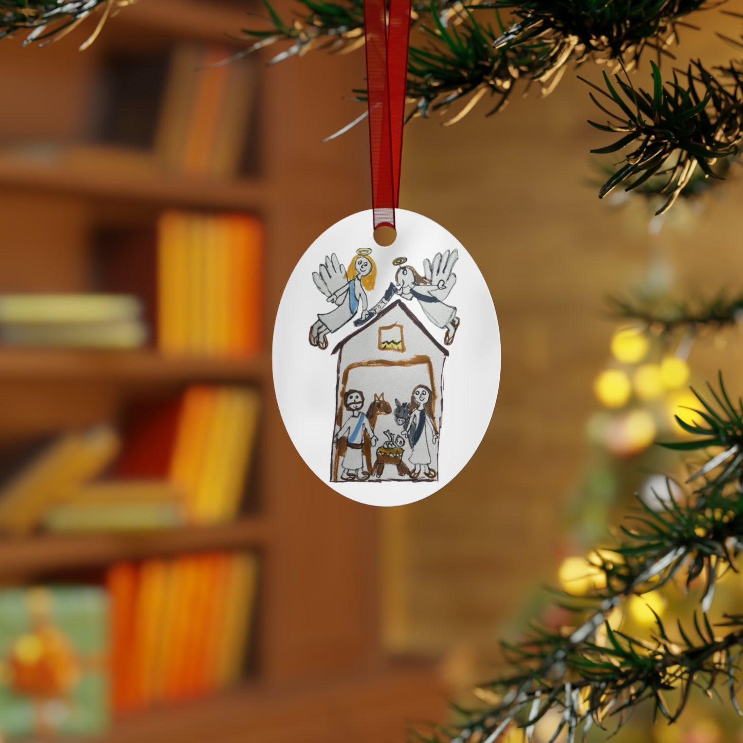 Nativity Metal Ornament - Designed by Sawyer