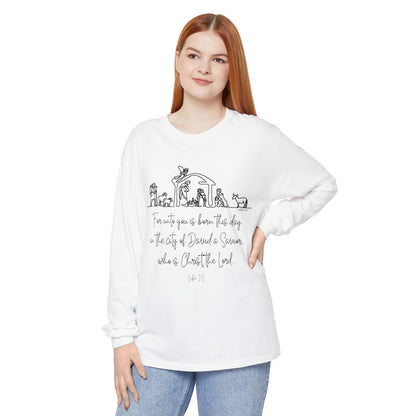 Luke 2:11 Nativity Long Sleeve Tee