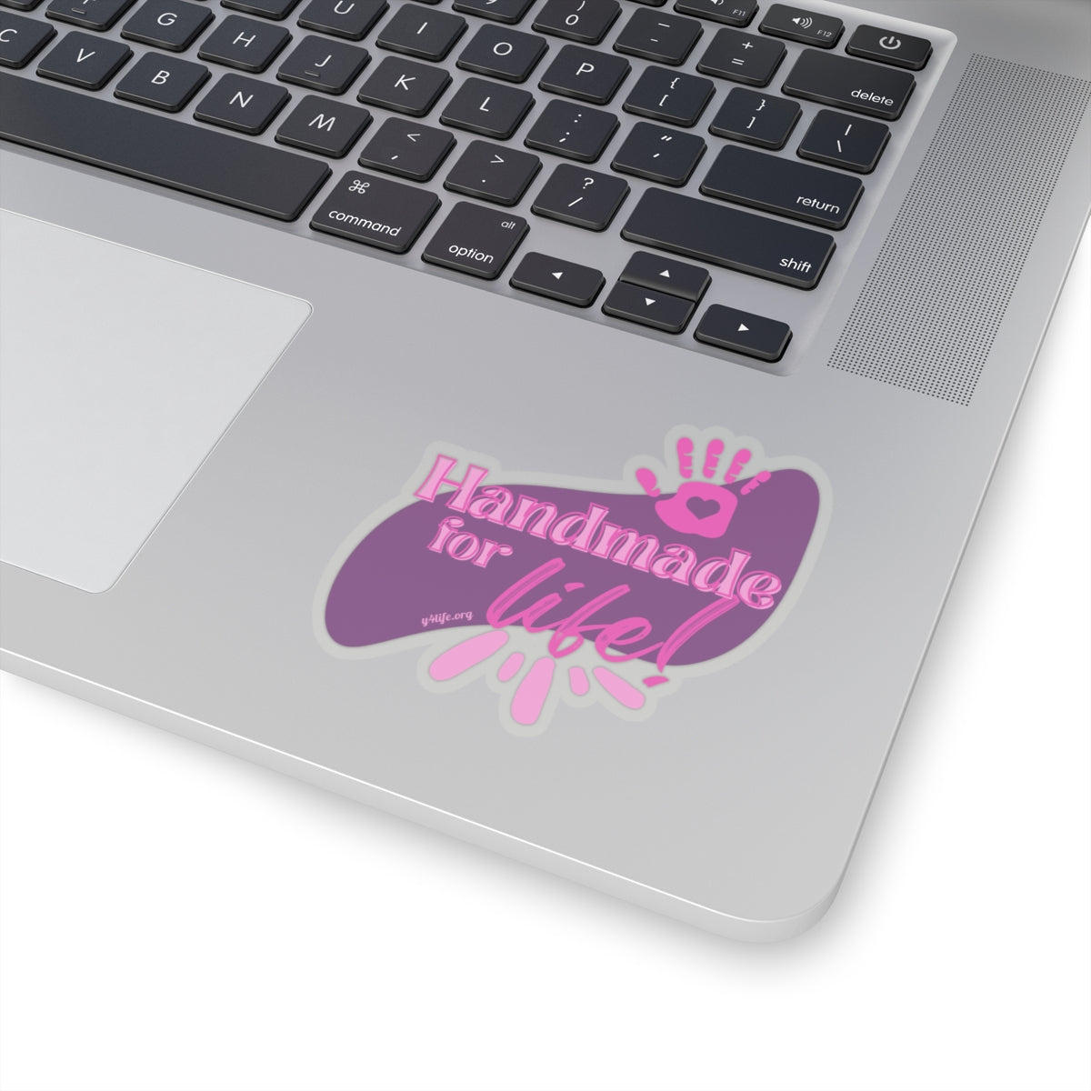 Handmade for Life Purple Kiss-Cut Sticker