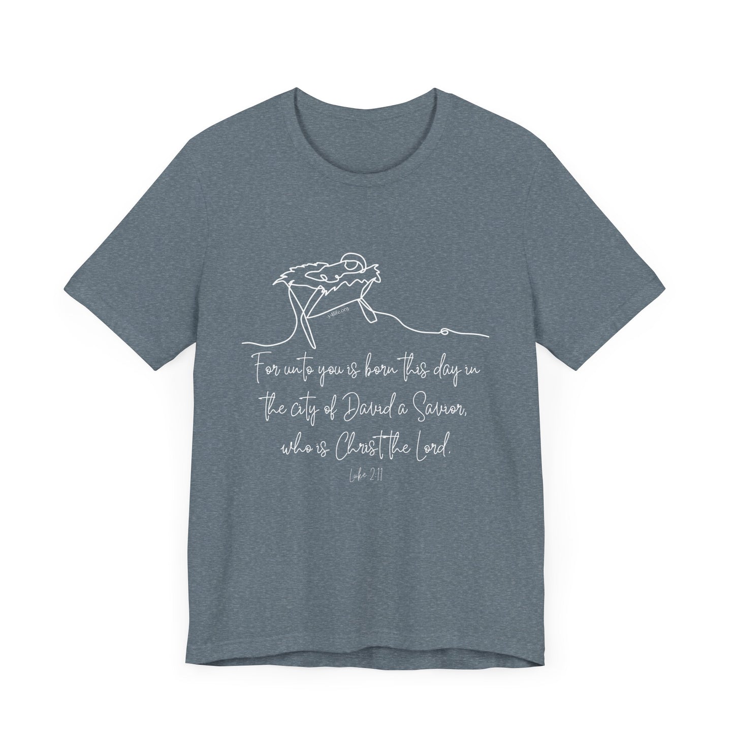 Luke 2:11 Manger Short Sleeve Tee