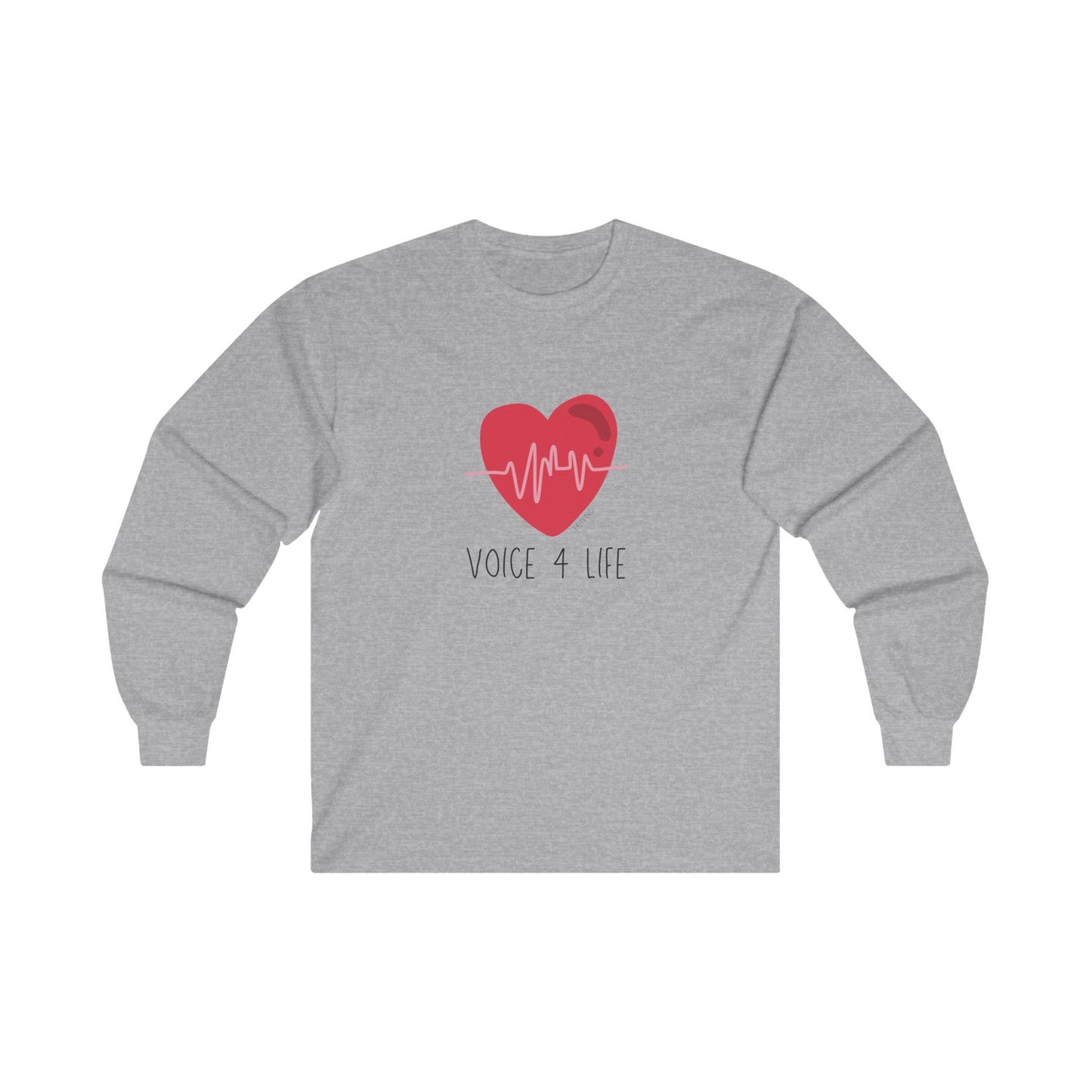 Voice 4 Life (Heartbeat) Long Sleeve Tee