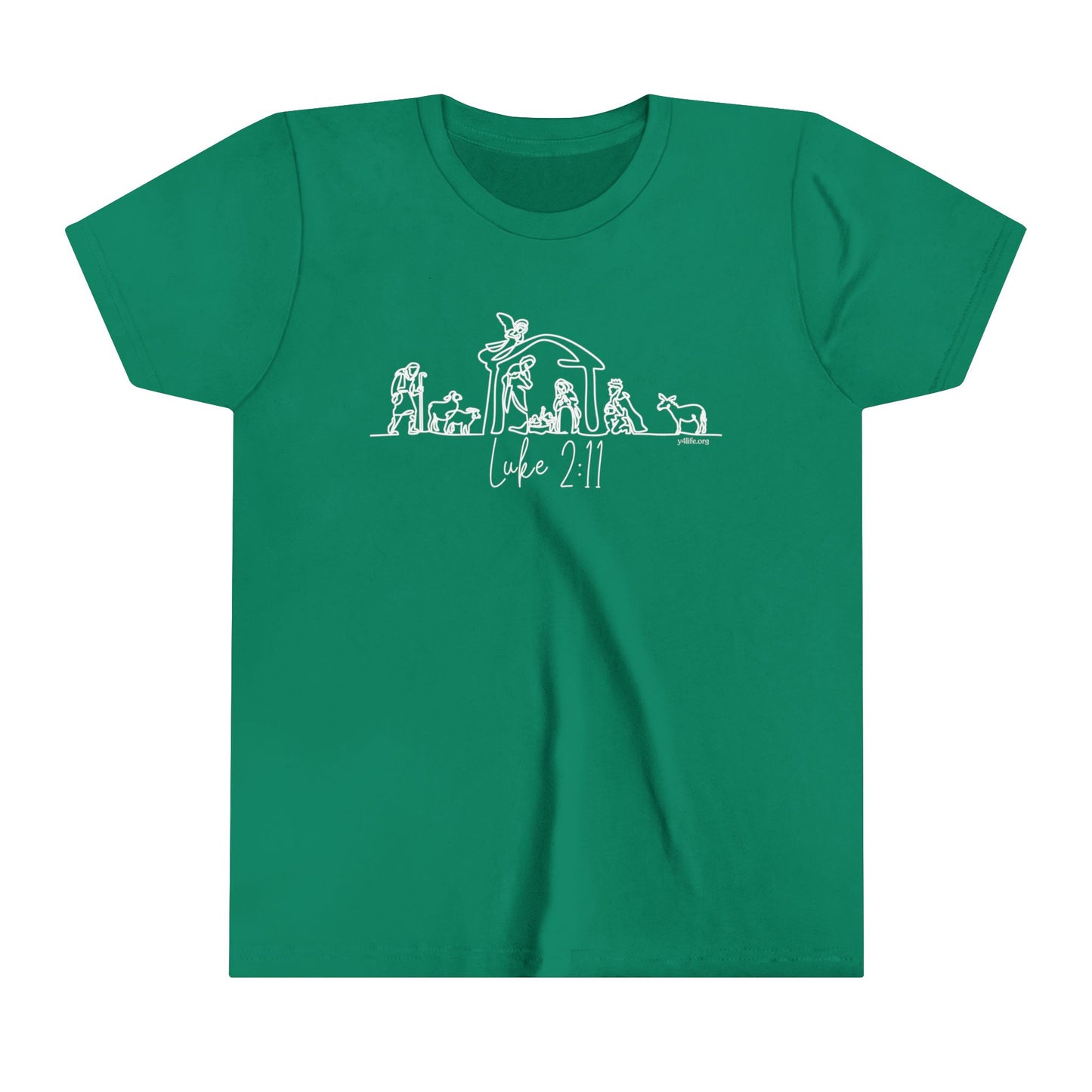 Luke 2:11 Nativity Youth Short Sleeve Tee