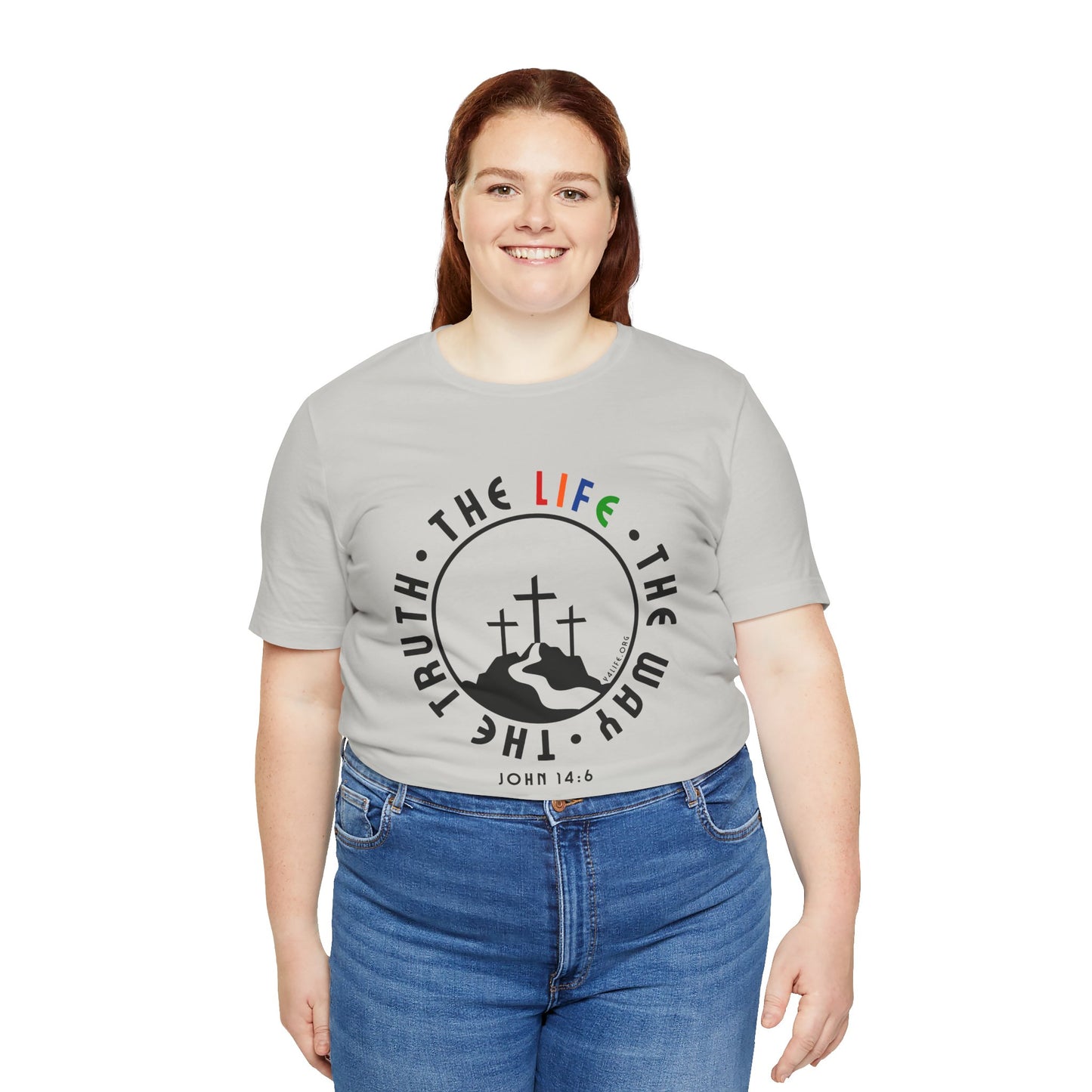 John 14:6 Multicolor Short Sleeve Tee