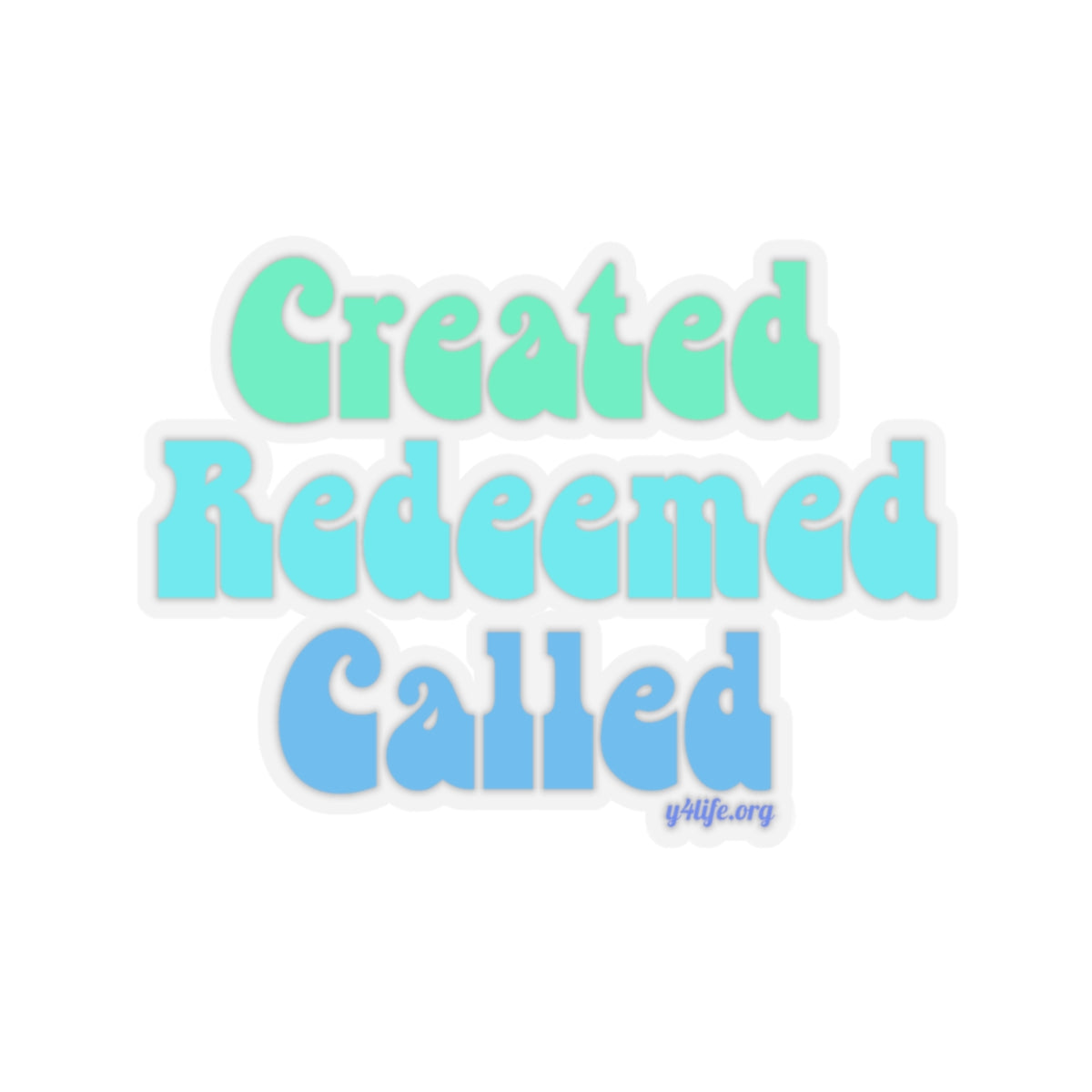 Retro Created, Redeemed, Called Cool Kiss-Cut Sticker