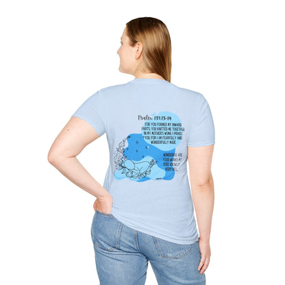 Psalm 139 Blue Unisex Softstyle T-Shirt