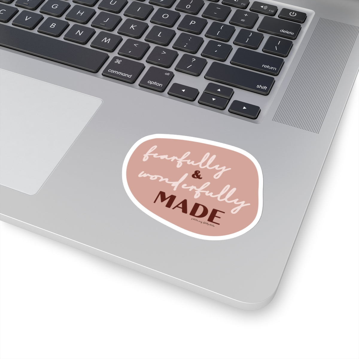 Fearfully & Wonderfully Made Pink Kiss-Cut Sticker