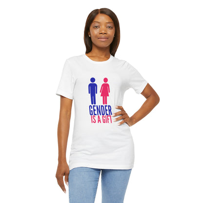 "Gender is a Gift" (full bodies) Unisex Jersey Short Sleeve Tee