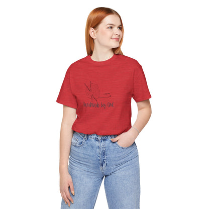 "Handmade by God" (yarn design) Unisex Jersey Short Sleeve Tee