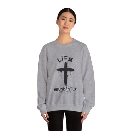 Life Abundantly Single Color Crewneck Sweatshirt