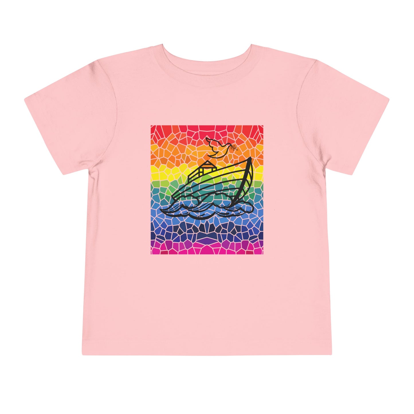 Noah's Ark Stained Glass Toddler Short Sleeve Tee