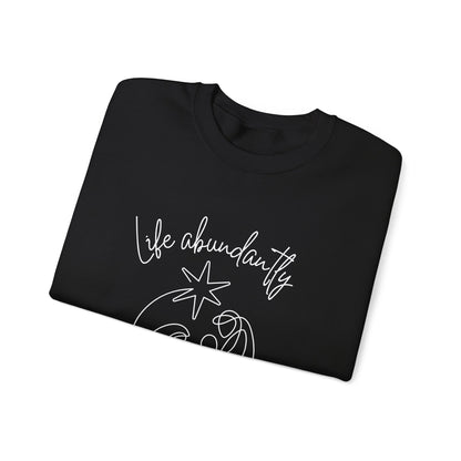 Life Abundantly Line Art Crewneck Sweatshirt