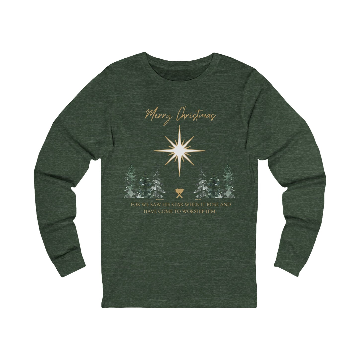 Merry Christmas Jersey Long Sleeve Tee