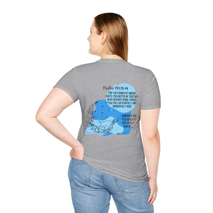 Psalm 139 Blue Unisex Softstyle T-Shirt