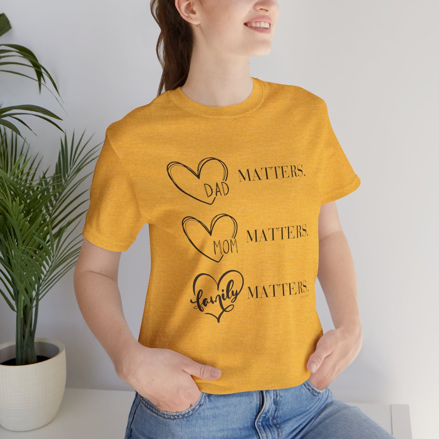 "Family Matters" (black print) Unisex Jersey Short Sleeve Tee