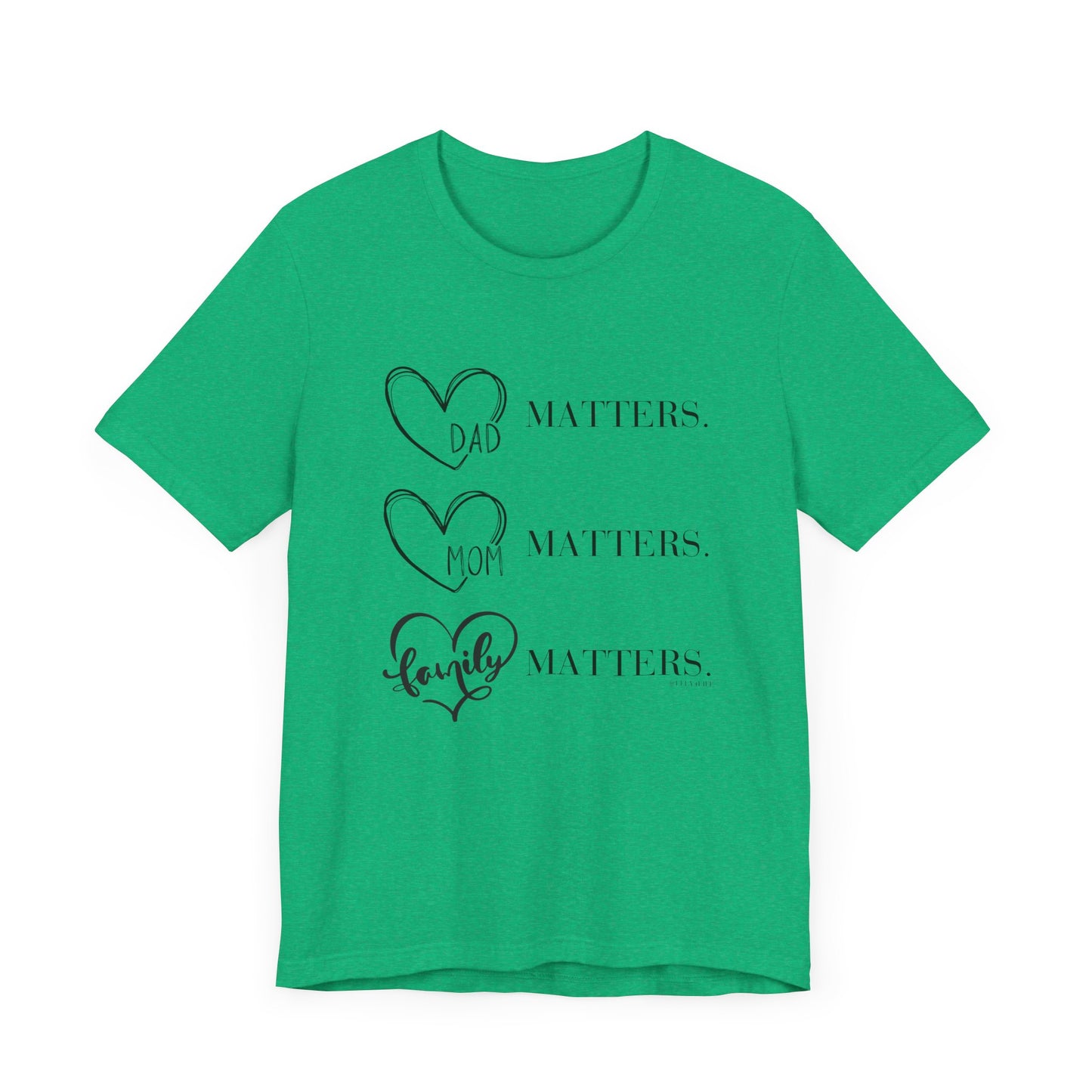"Family Matters" (black print) Unisex Jersey Short Sleeve Tee