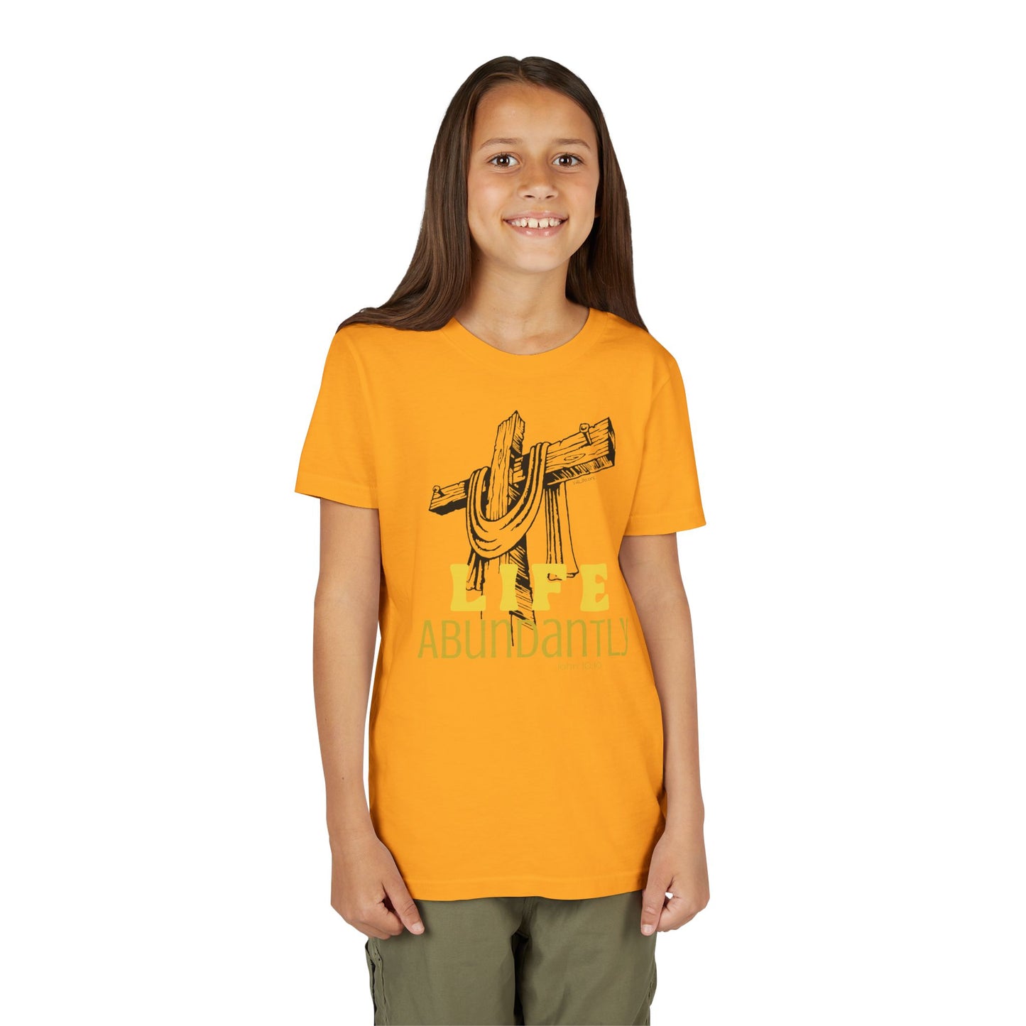 Life Abundantly Monochrome Youth Short Sleeve Tee