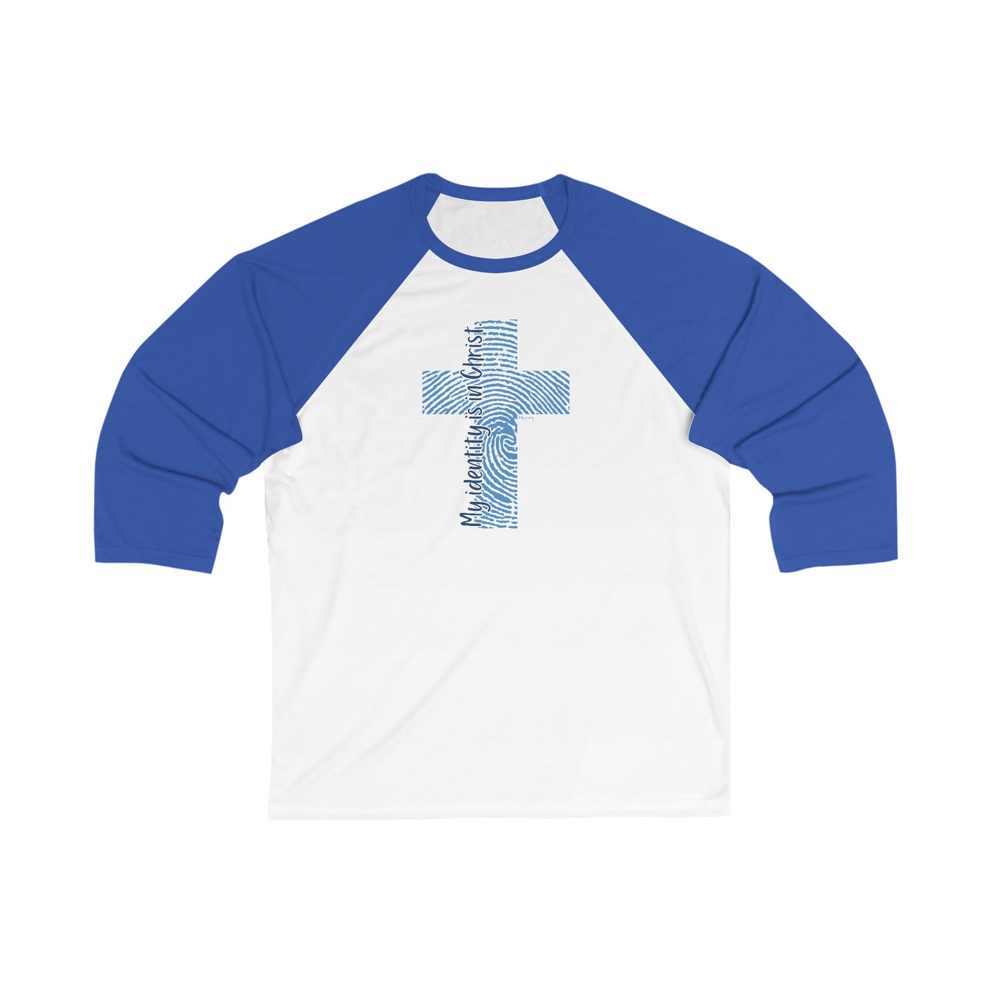 "My Identity is in Christ" Unisex 3/4 Sleeve Baseball Tee