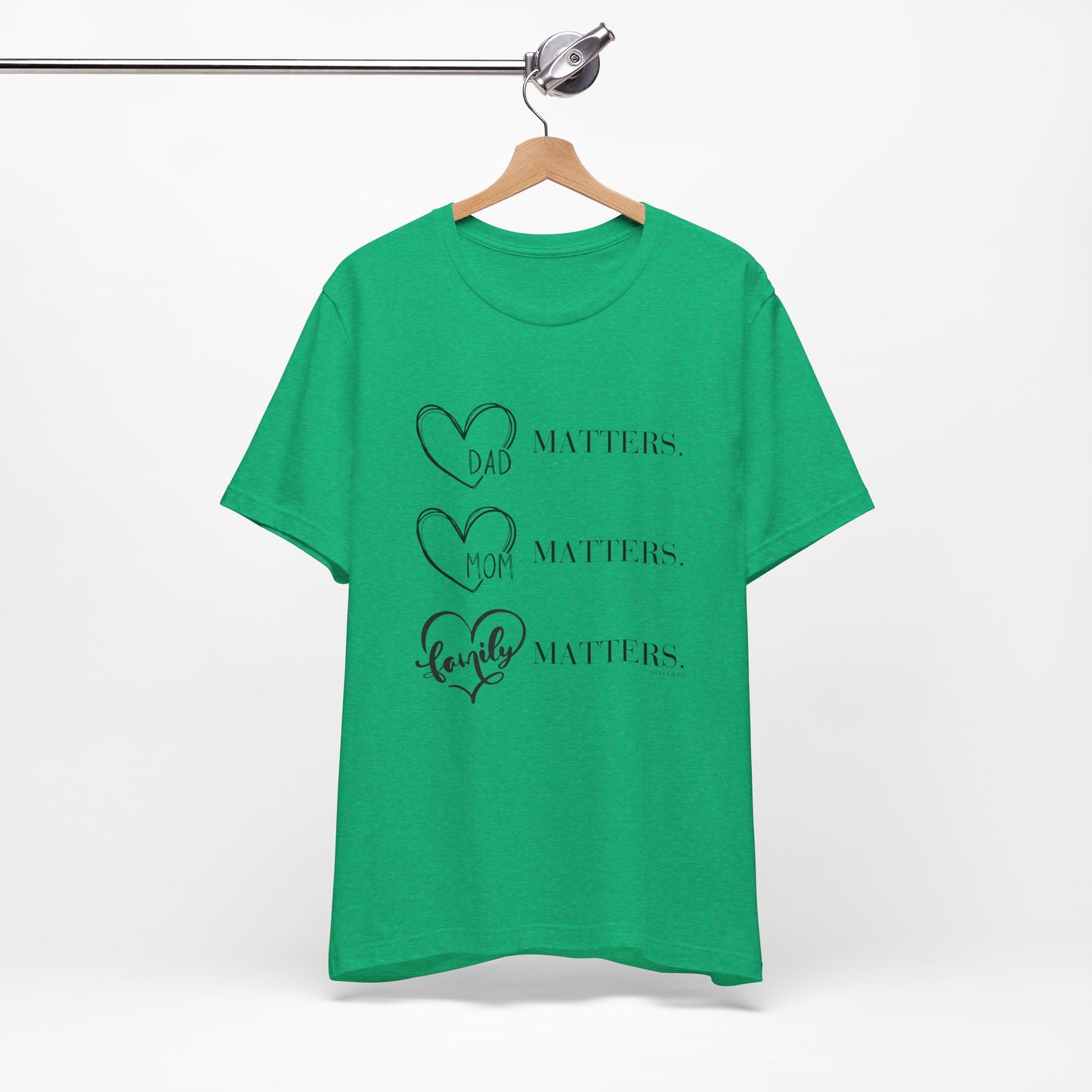 "Family Matters" (black print) Unisex Jersey Short Sleeve Tee