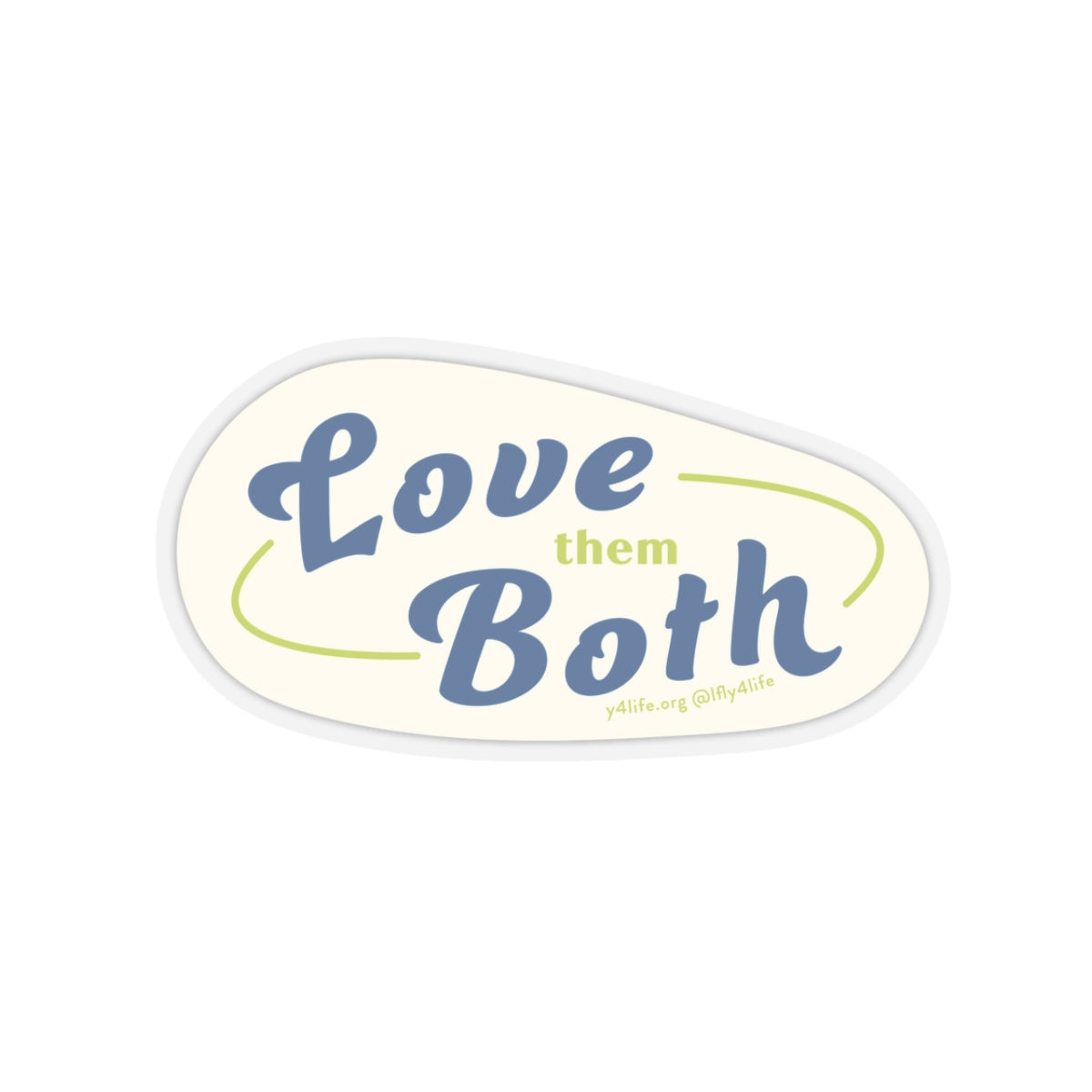 Love Them Both Cream Kiss-Cut Sticker