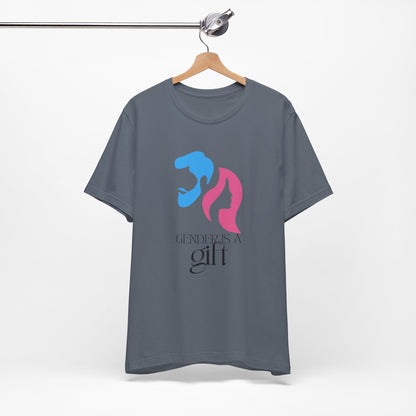 "Gender is a Gift" (faces) Unisex Jersey Short Sleeve Tee