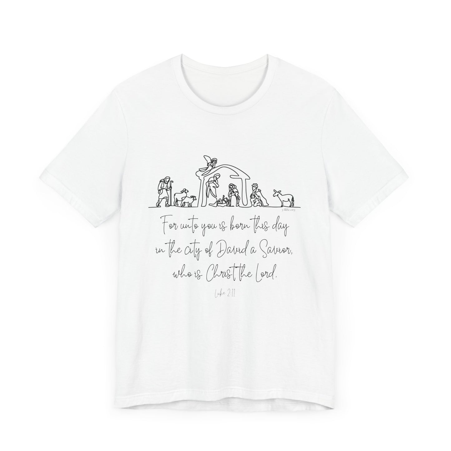 Luke 2:11 Nativity Short Sleeve Tee