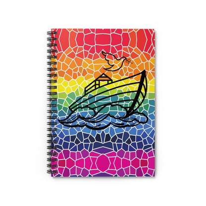 Noah's Ark Stained Glass Spiral Notebook