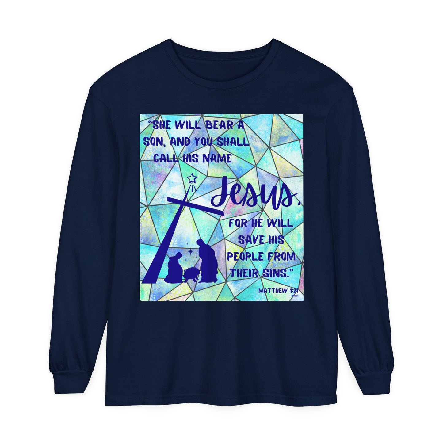 Matthew 1:21 Long Sleeve Tee