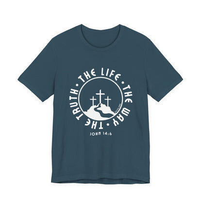 John 14:6 Single Color Short Sleeve Tee