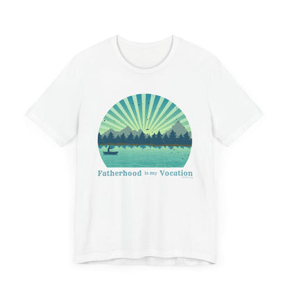 "Fatherhood is my Vocation" (lake) Unisex Jersey Short Sleeve Tee