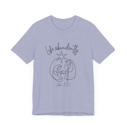 Life Abundantly Line Art Short Sleeve Tee