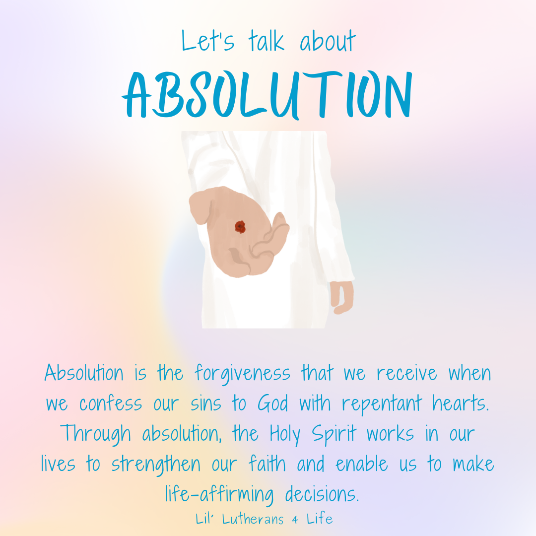 Lil' Lutherans "Words In Church" - Absolution Fold Out Activity Page