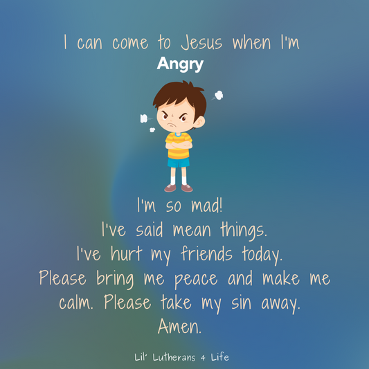 Lil' Lutherans "I Can Come to Jesus" - Anger Fold Out Activity Page