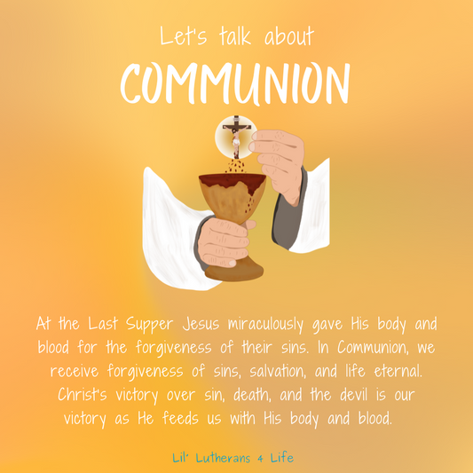 Lil' Lutherans "Words In Church" - Communion Fold Out Activity Page