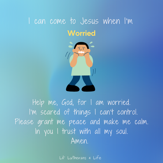 Lil' Lutherans "I Can Come to Jesus" - Worried Fold Out Activity Page